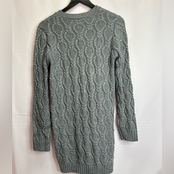 LISA & ROSE | Gray Ogee Crewneck Long Sleeve Sweater Dress (Size: X-Large) - Picture 8 of 10